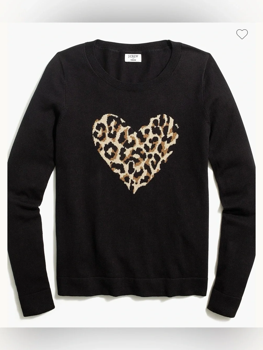 J. Crew Leopard-heart Teddie Sweater